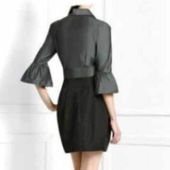 BCBG MaxAzria dress gray and black waist - Picture 6 of 11